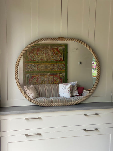 Large Vintage French Rope Mirror
