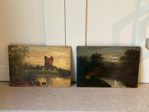 Pair of Irish Oil Landscapes on Board