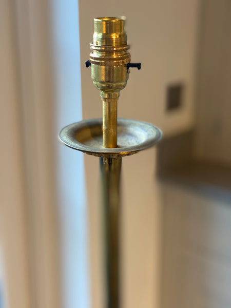 Mahogany and Brass Floor Lamp