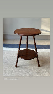 Small Vintage Cricket Table with faux bamboo legs