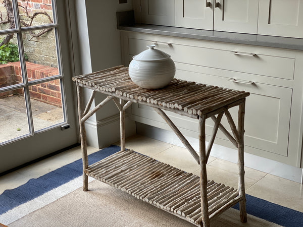 SALE* Painted Heavy Twig Console Table with Shelf