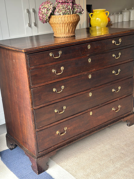Large Early Georgian Chest with Wide Drawers