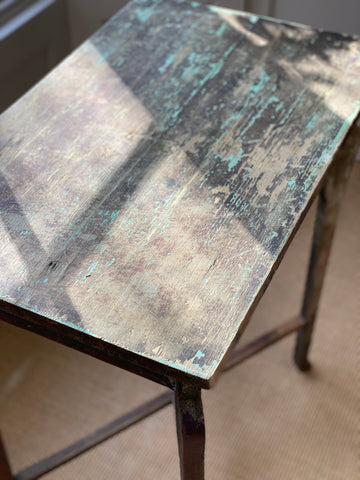 Rustic painted side table