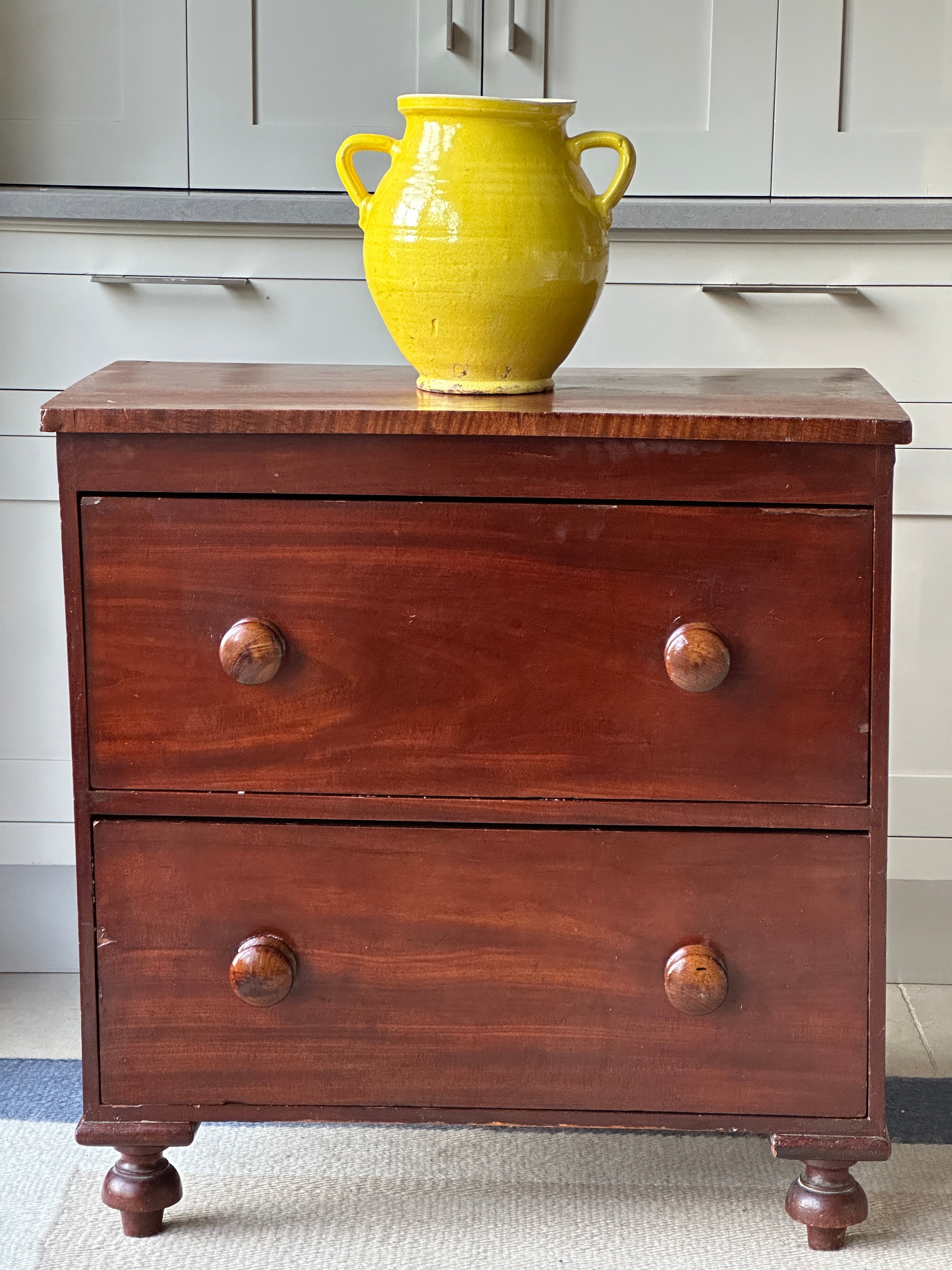 Small Mahogany Chest with Deep Drawers