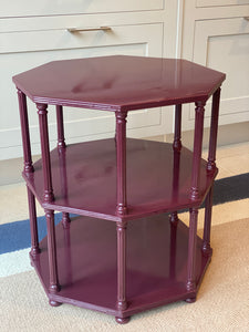 Hand Painted & Lacquered 3 Tiered Side Table