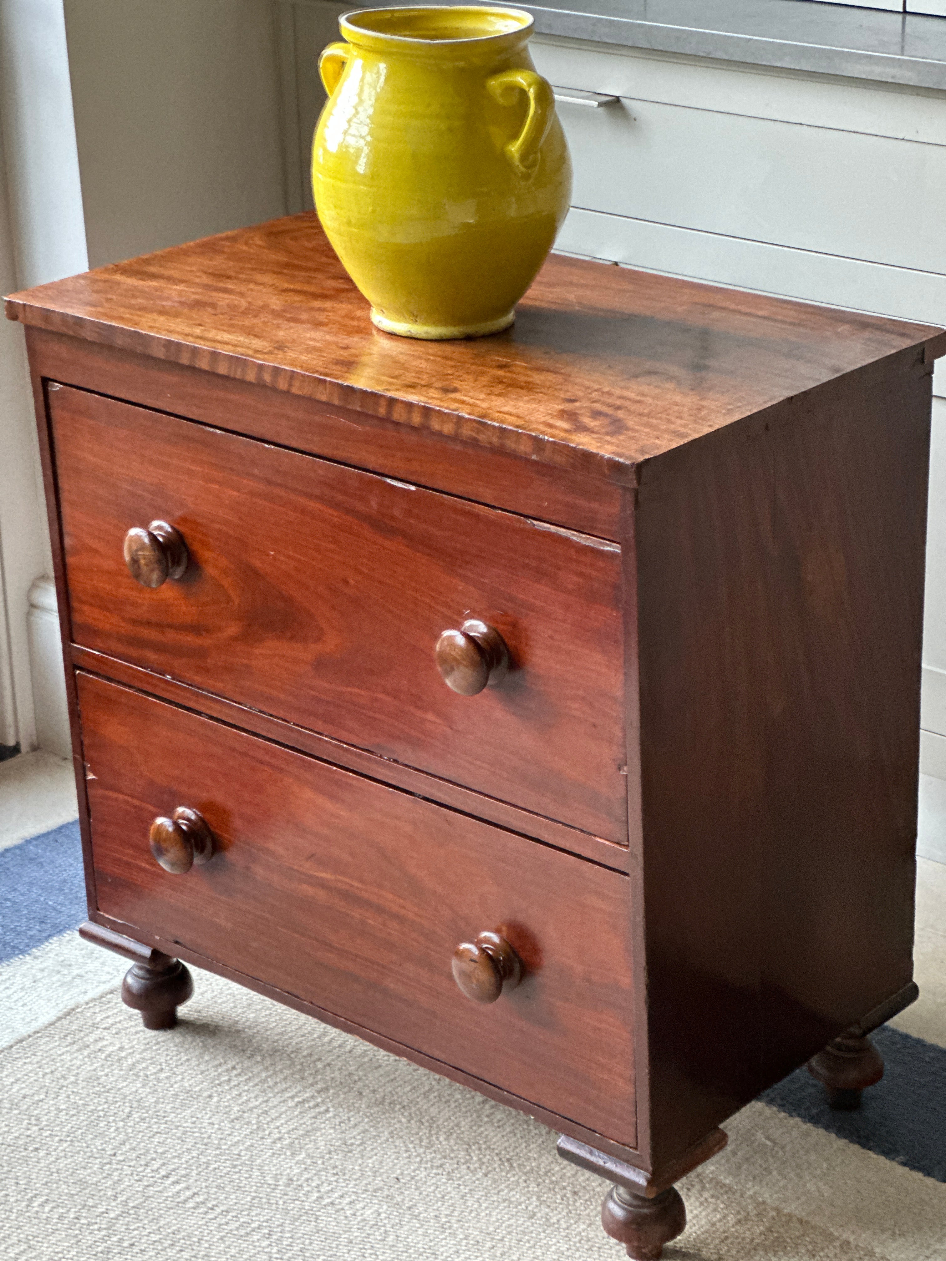 Small Mahogany Chest with Deep Drawers