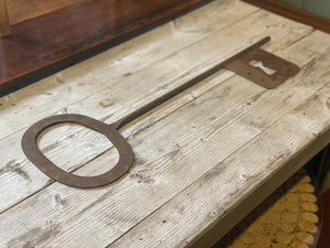 Large Decorative Rusted Iron Key