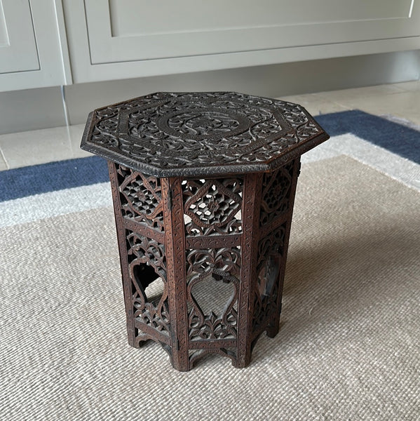 Charming vintage wooden carved table
