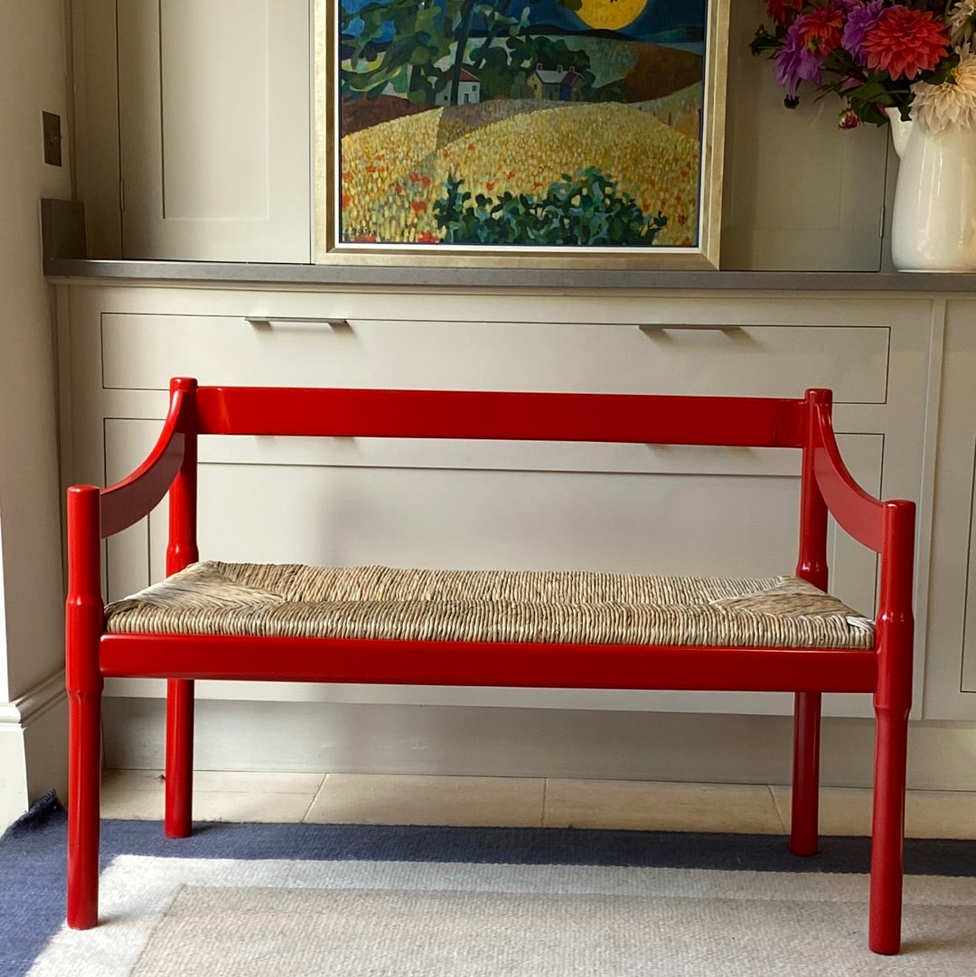 Vico Magistretti Red Carimate Bench