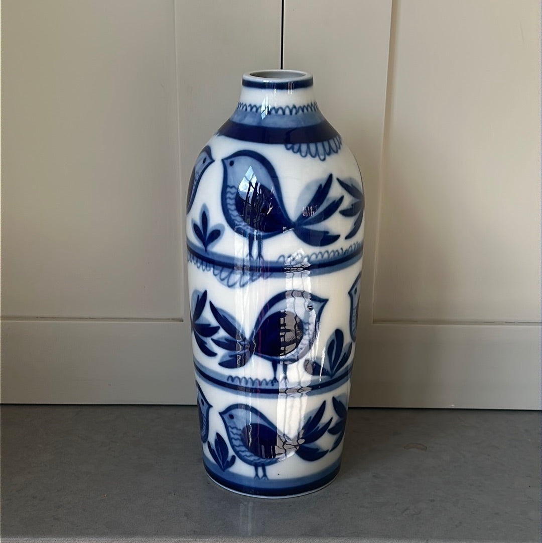 Decorative Blue and White Vase by Lomonosov