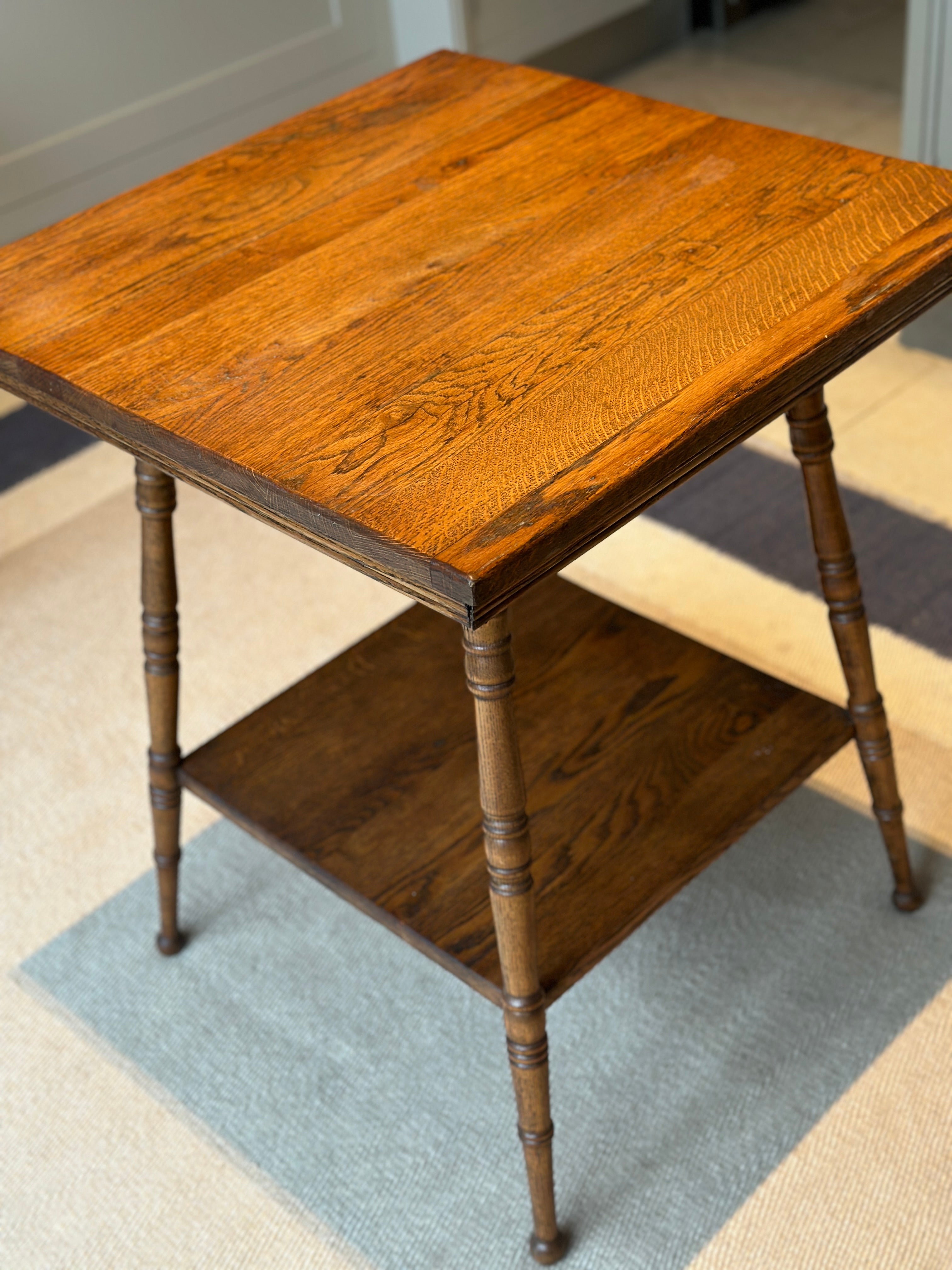 Large Oak Aesthetic Movement Table