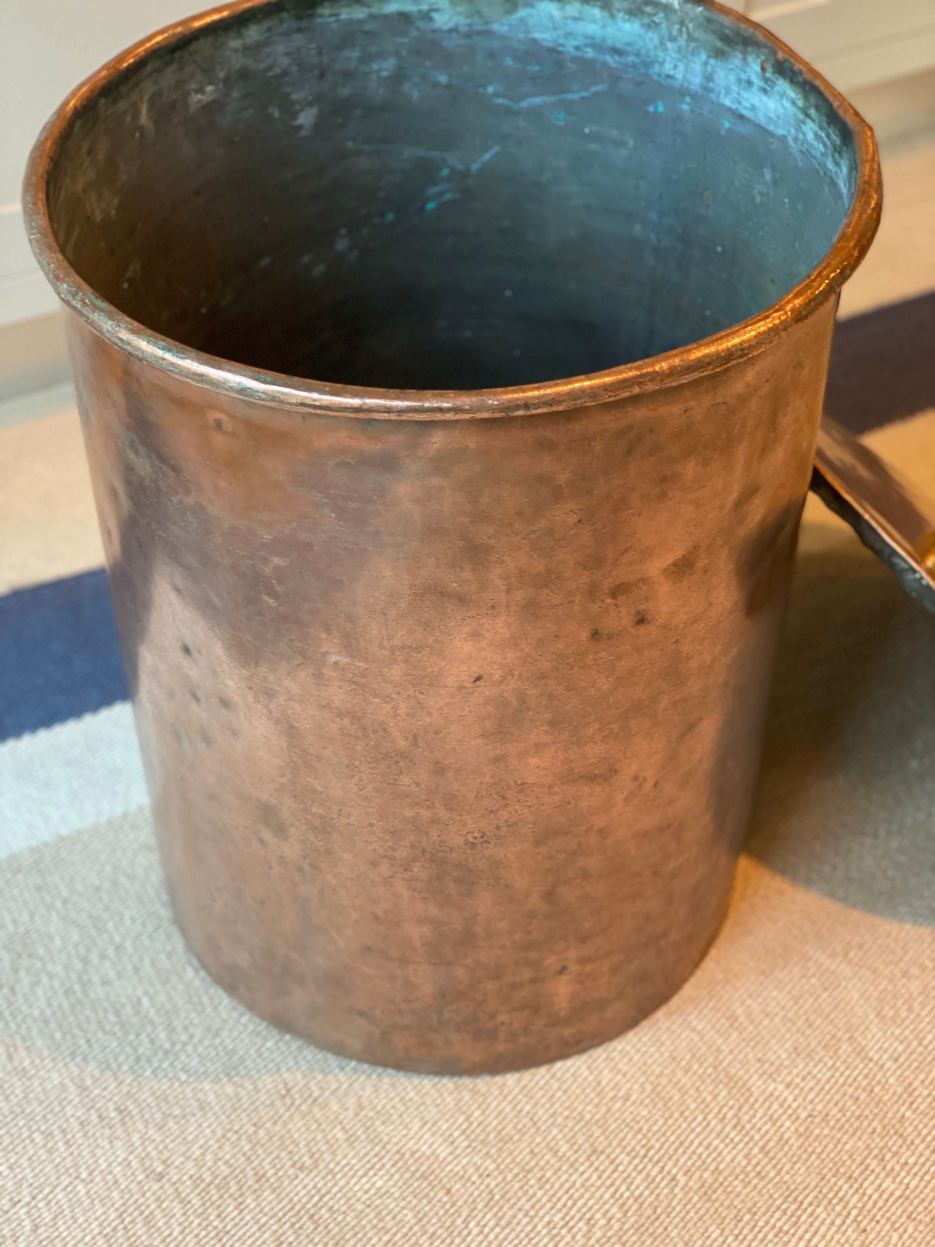 Extremely Large Decorative Copper Cistern with Lid