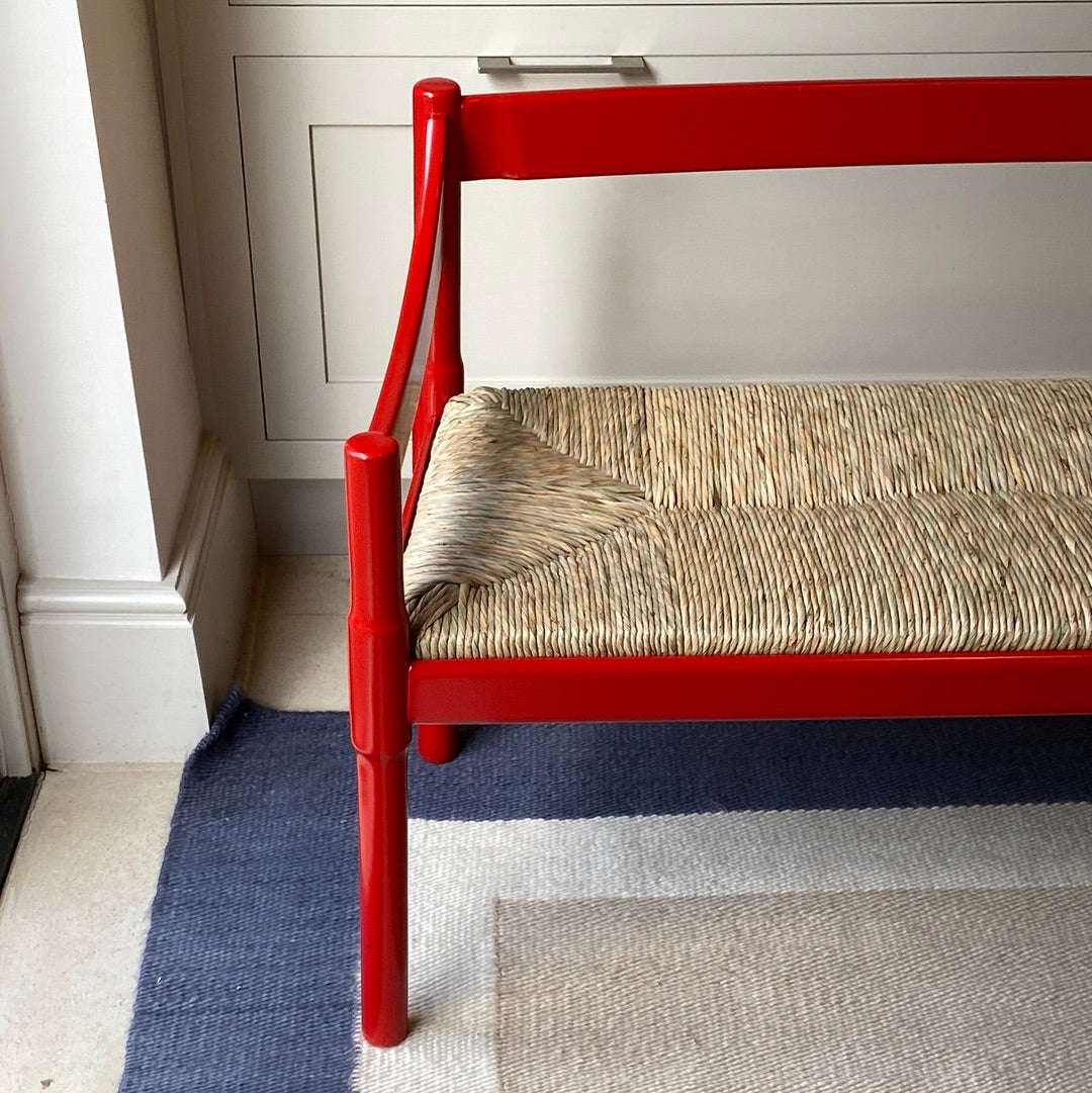 Vico Magistretti Red Carimate Bench