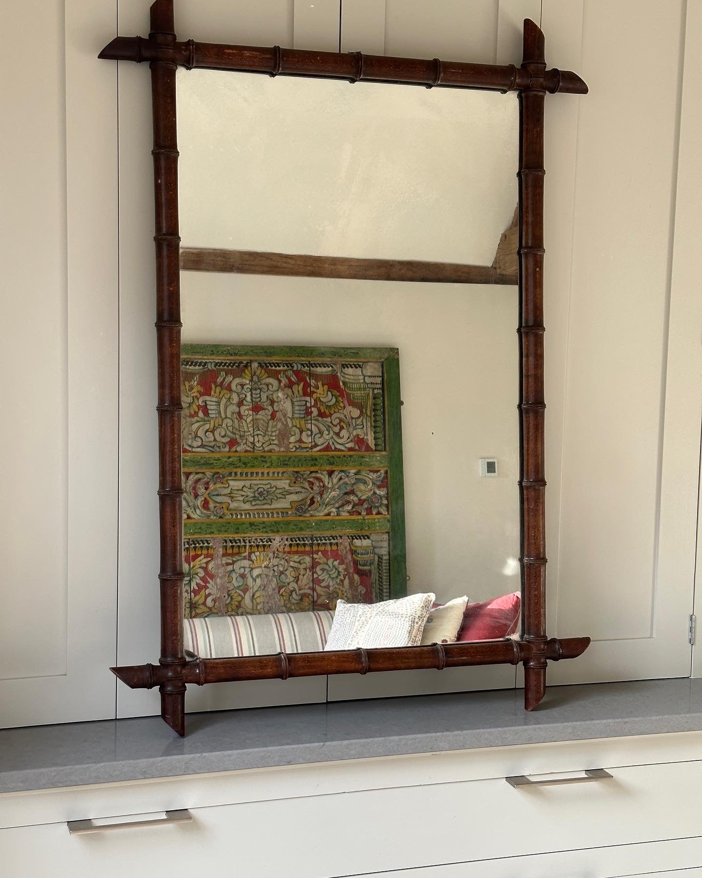 Extra Large Faux Bamboo Mirror