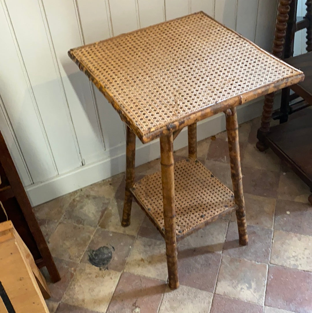 Bamboo and Cane Plant Table