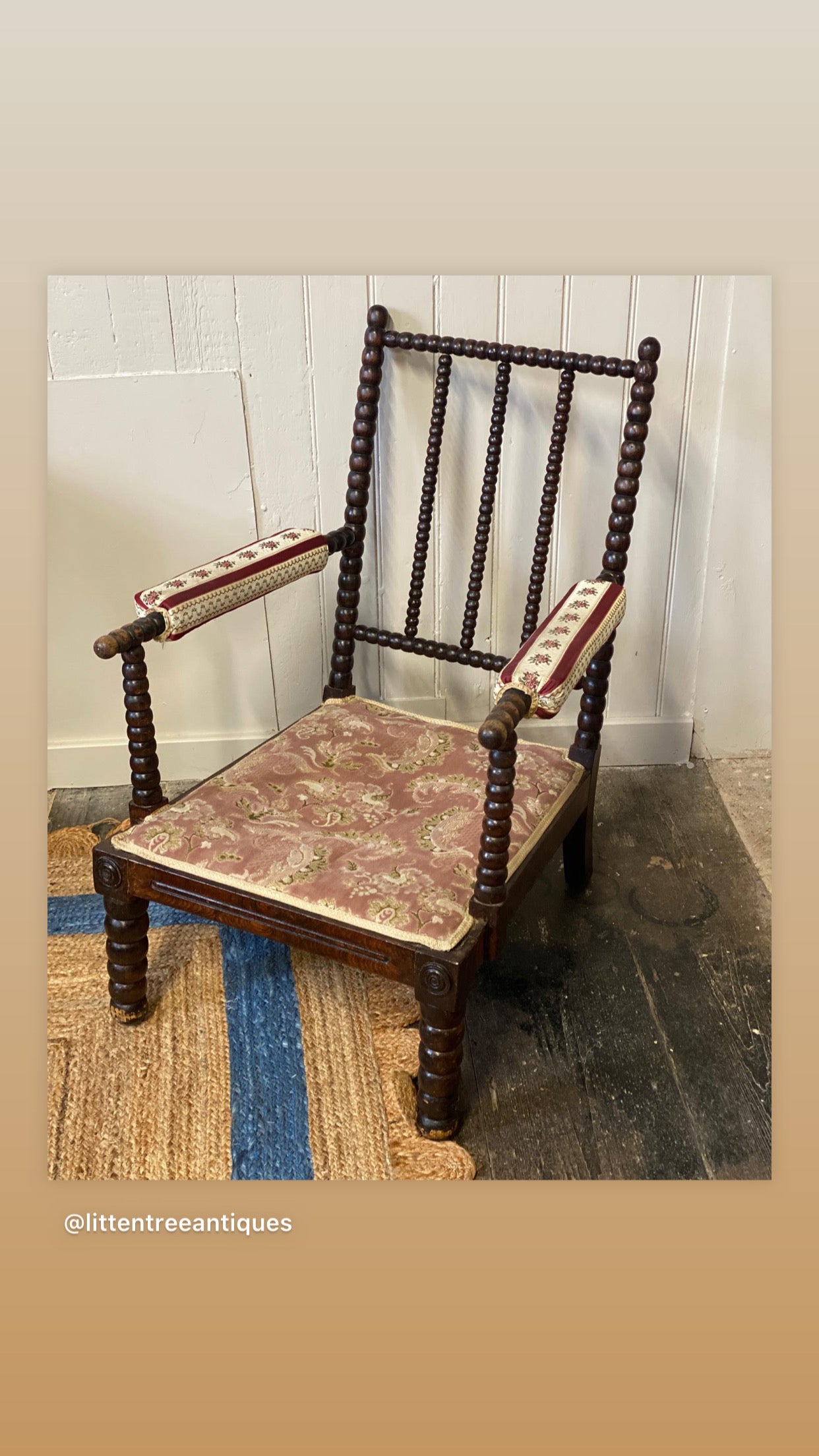 Early C20th Bobbin Turned Armchair