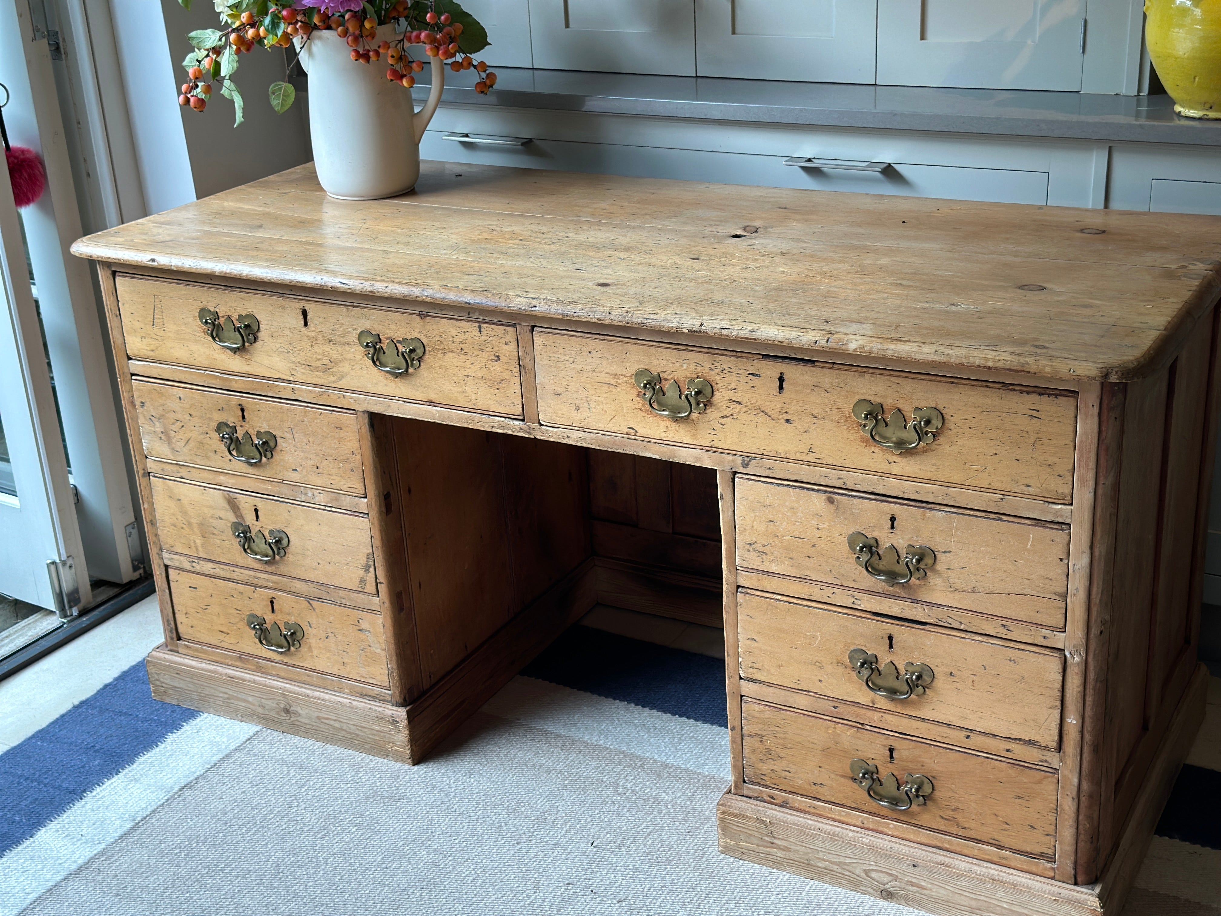 Large Pitch Pine Desk