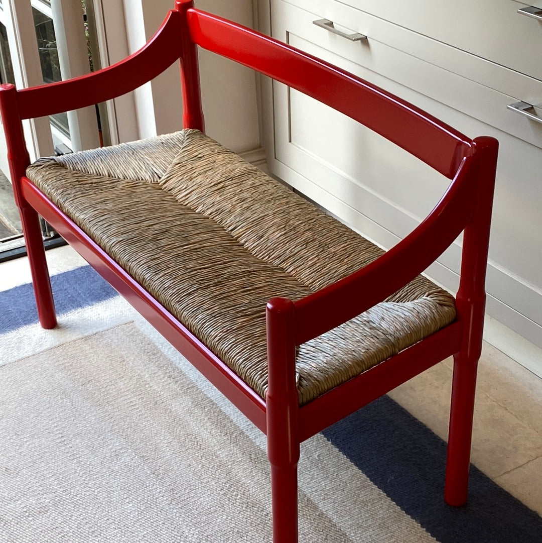 Vico Magistretti Red Carimate Bench