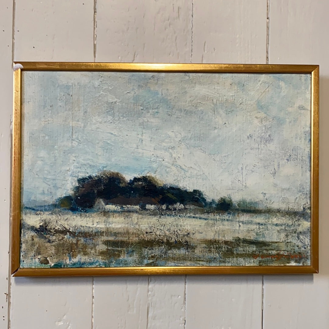 Beautiful signed oil on canvas landscape by HJALMAR Lundstrom