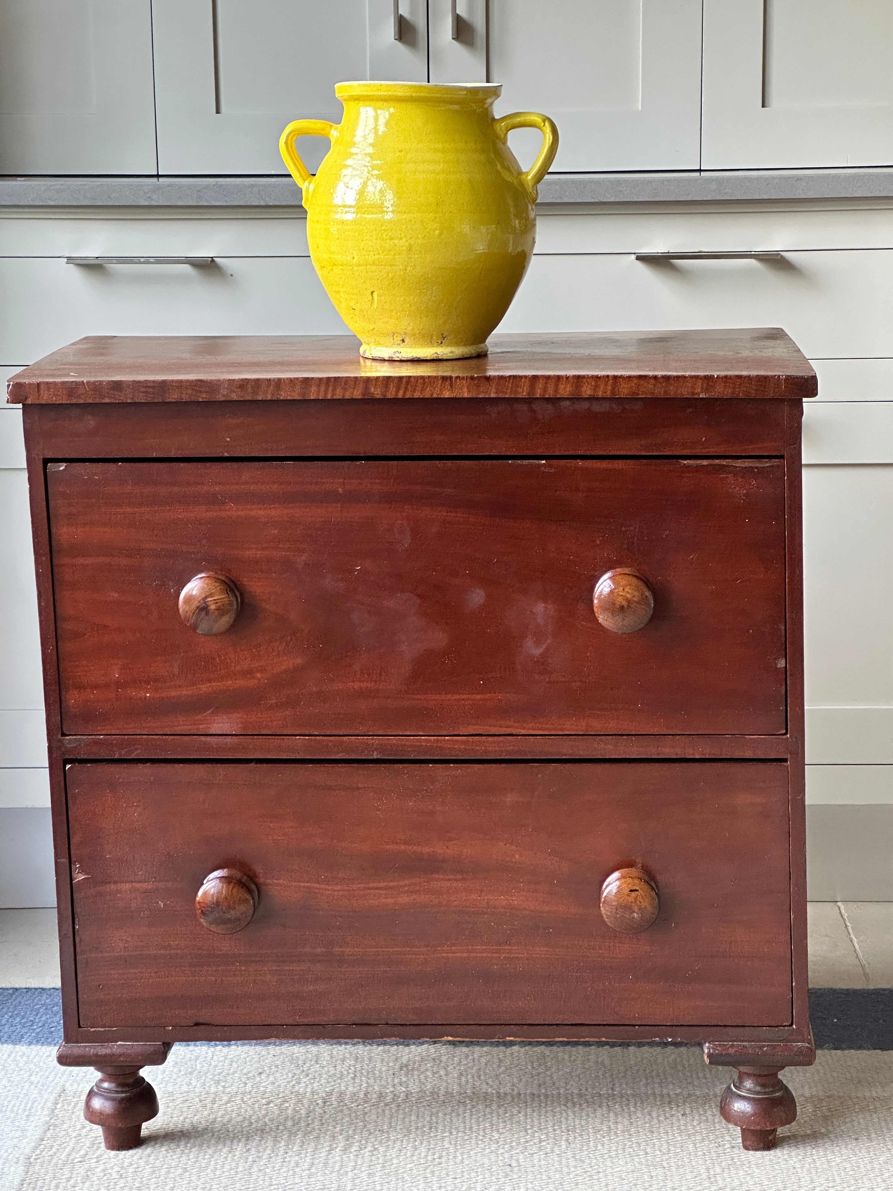 Small Mahogany Chest with Deep Drawers