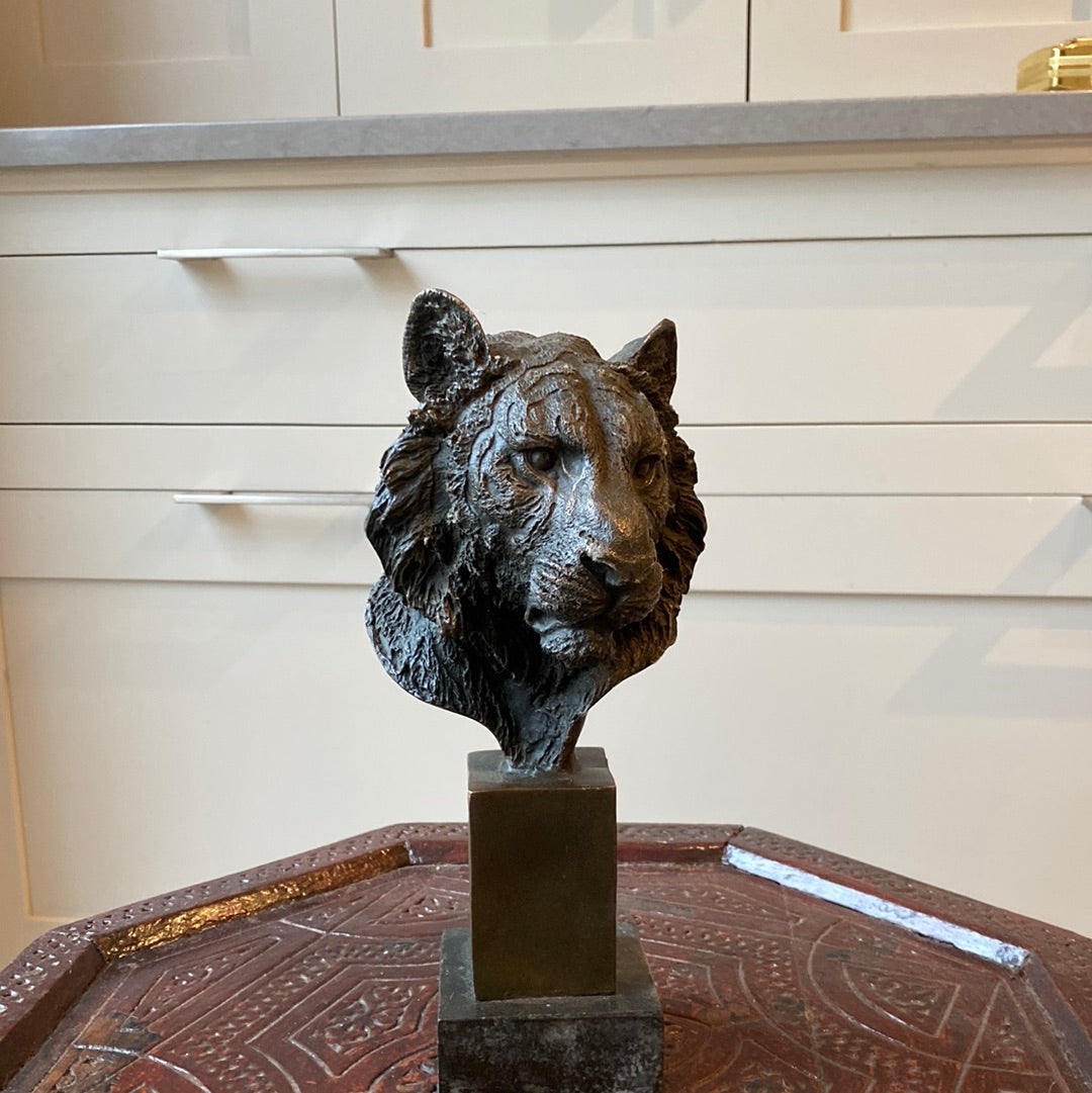 Bronze Tiger on Plinth