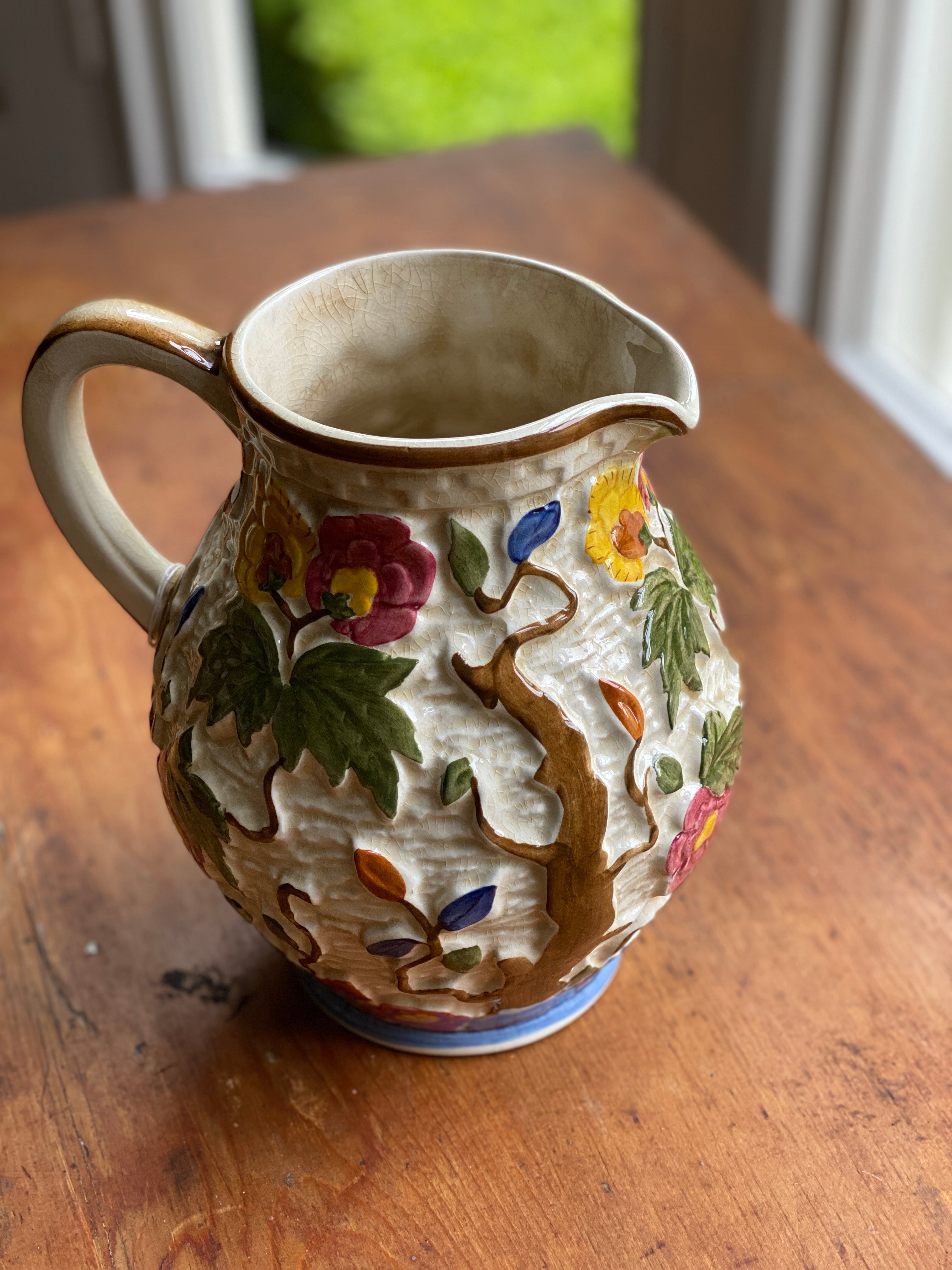 Hand painted Indian Tree Jug