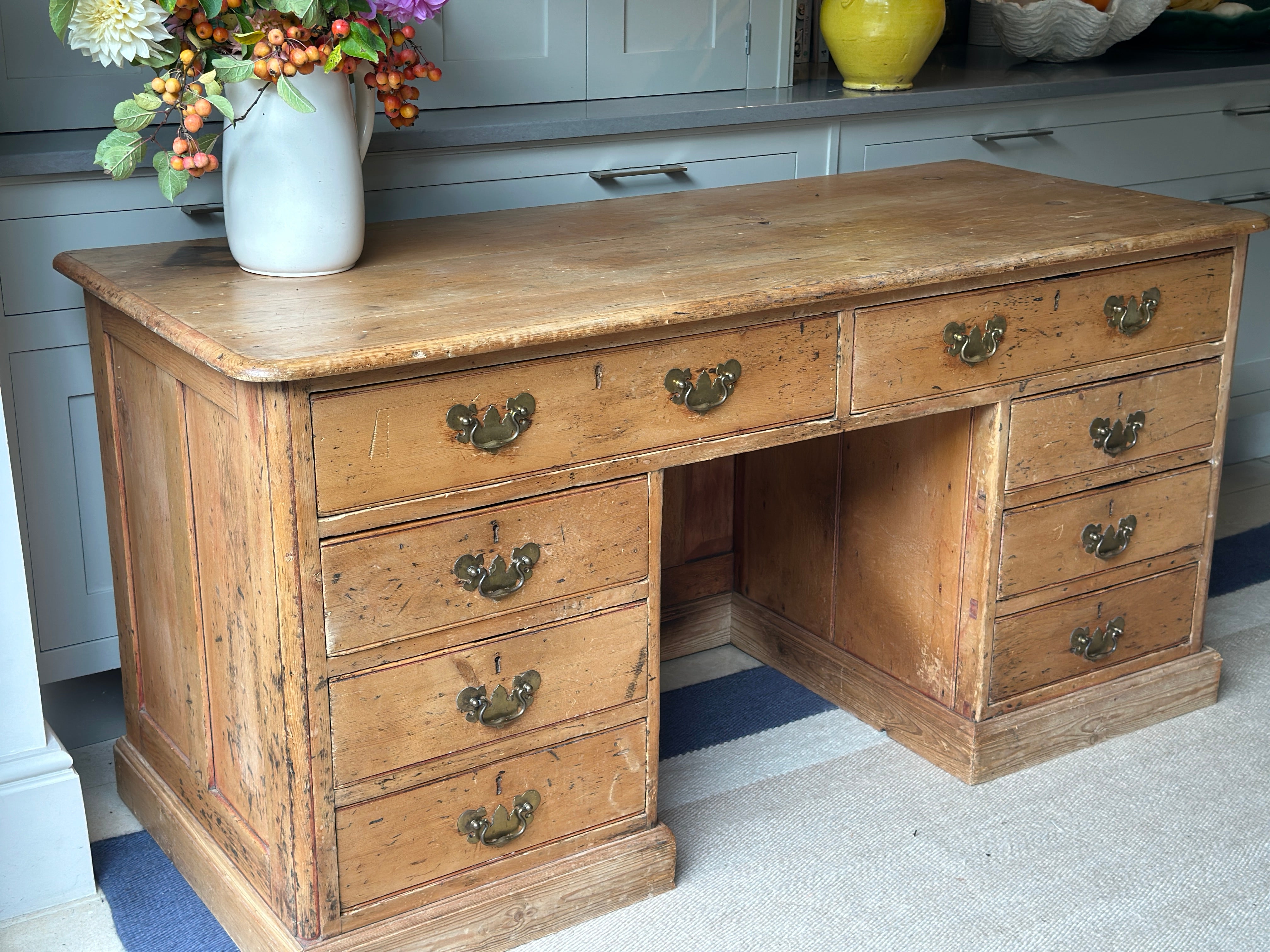 Large Pitch Pine Desk