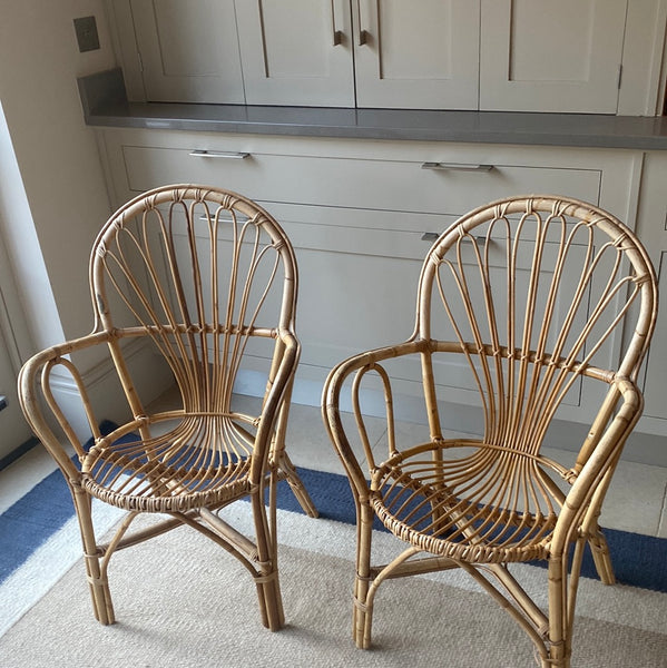 Pair of Cane Franco Albini Chairs