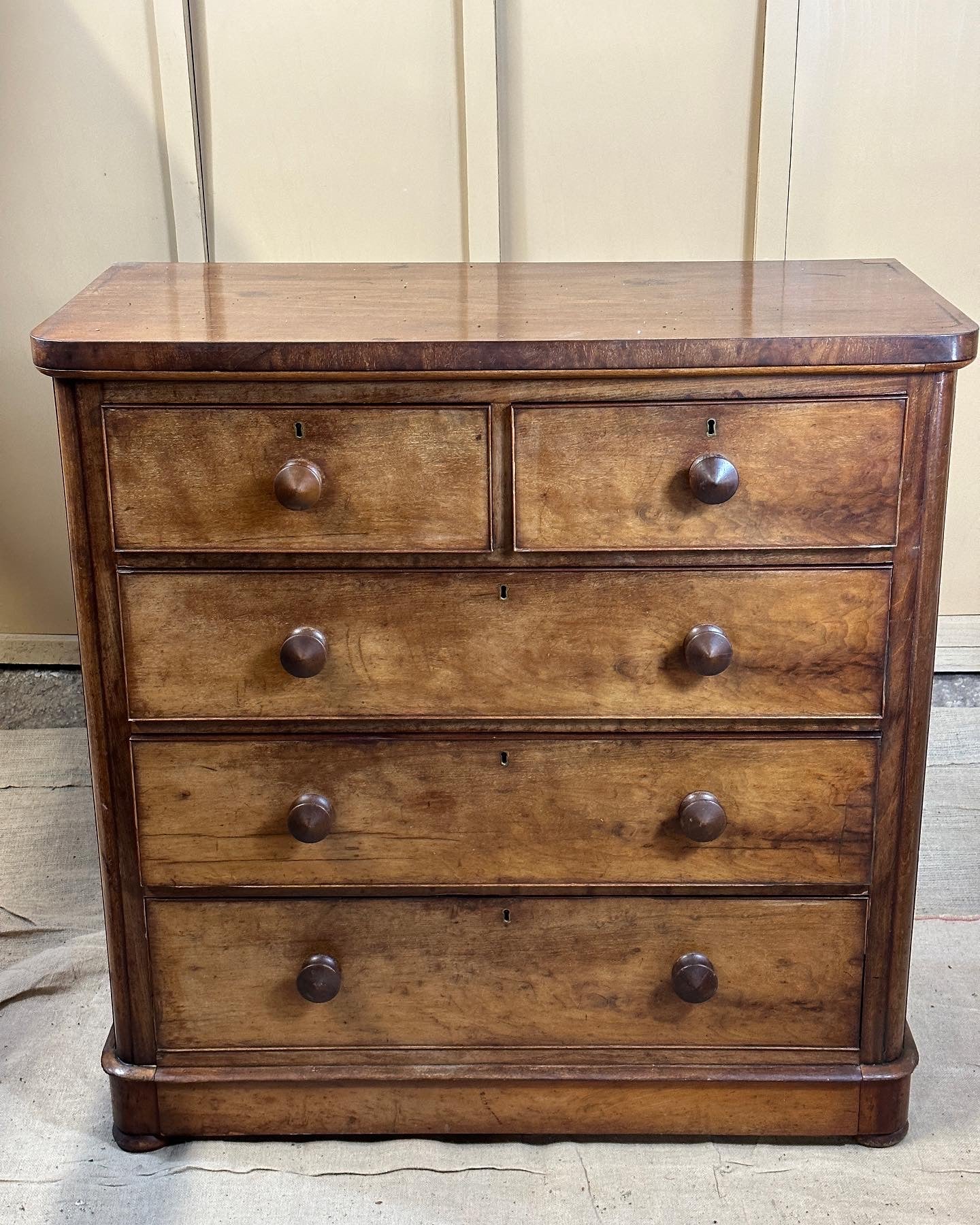 Charming Faded Mahogany Chest of Drawers