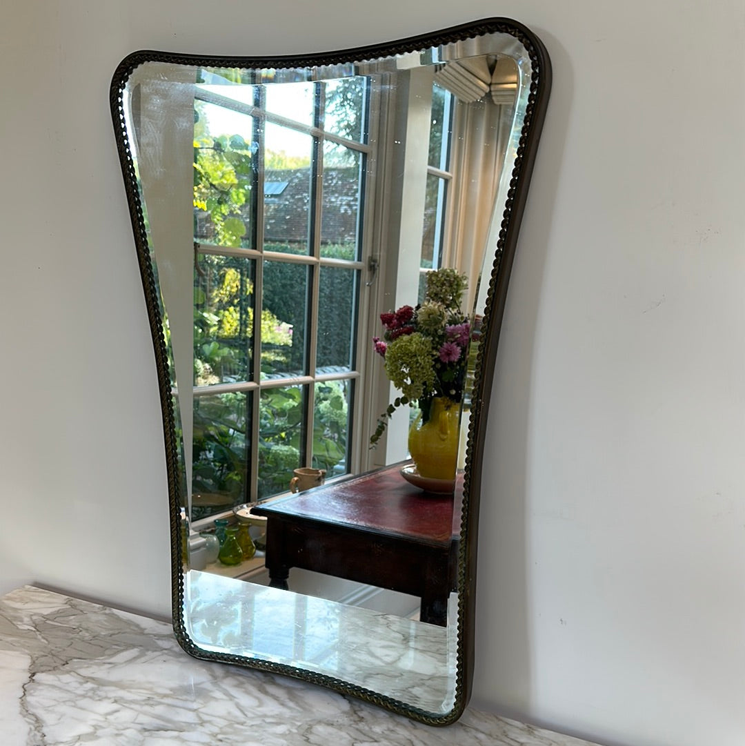 Italian Brass Mirror with a beautiful edging