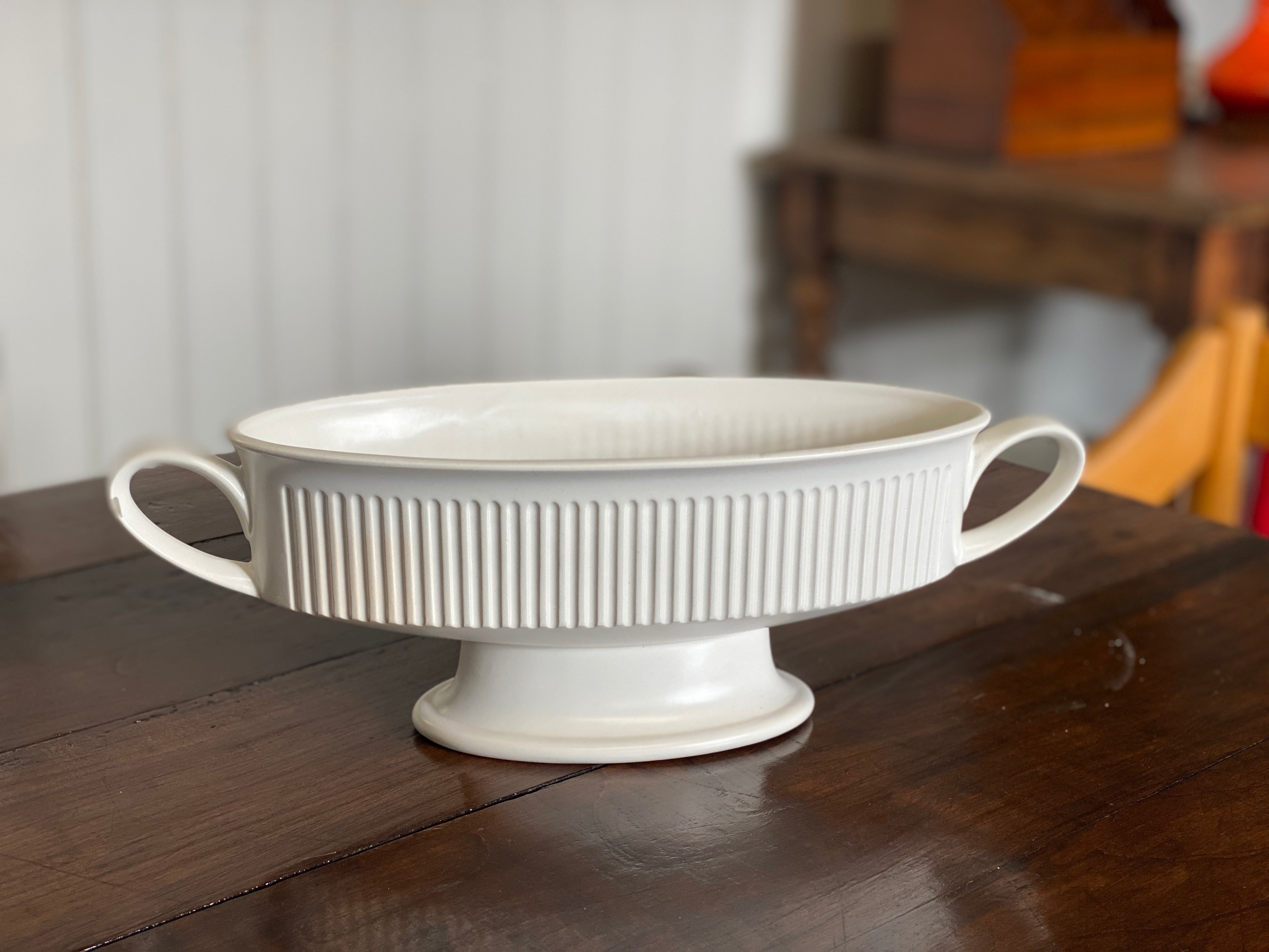 Pretty large Hornsea ribbed Mantel vase