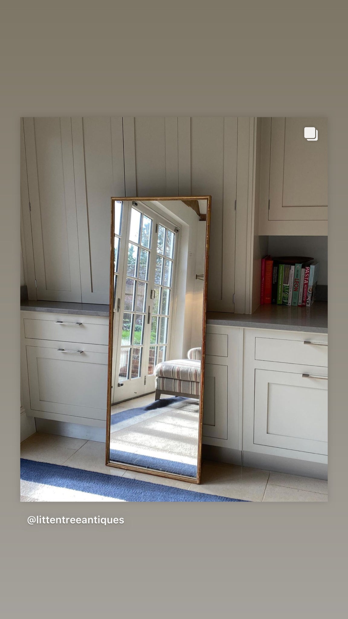 Tall Gilt Dressing Room Mirror