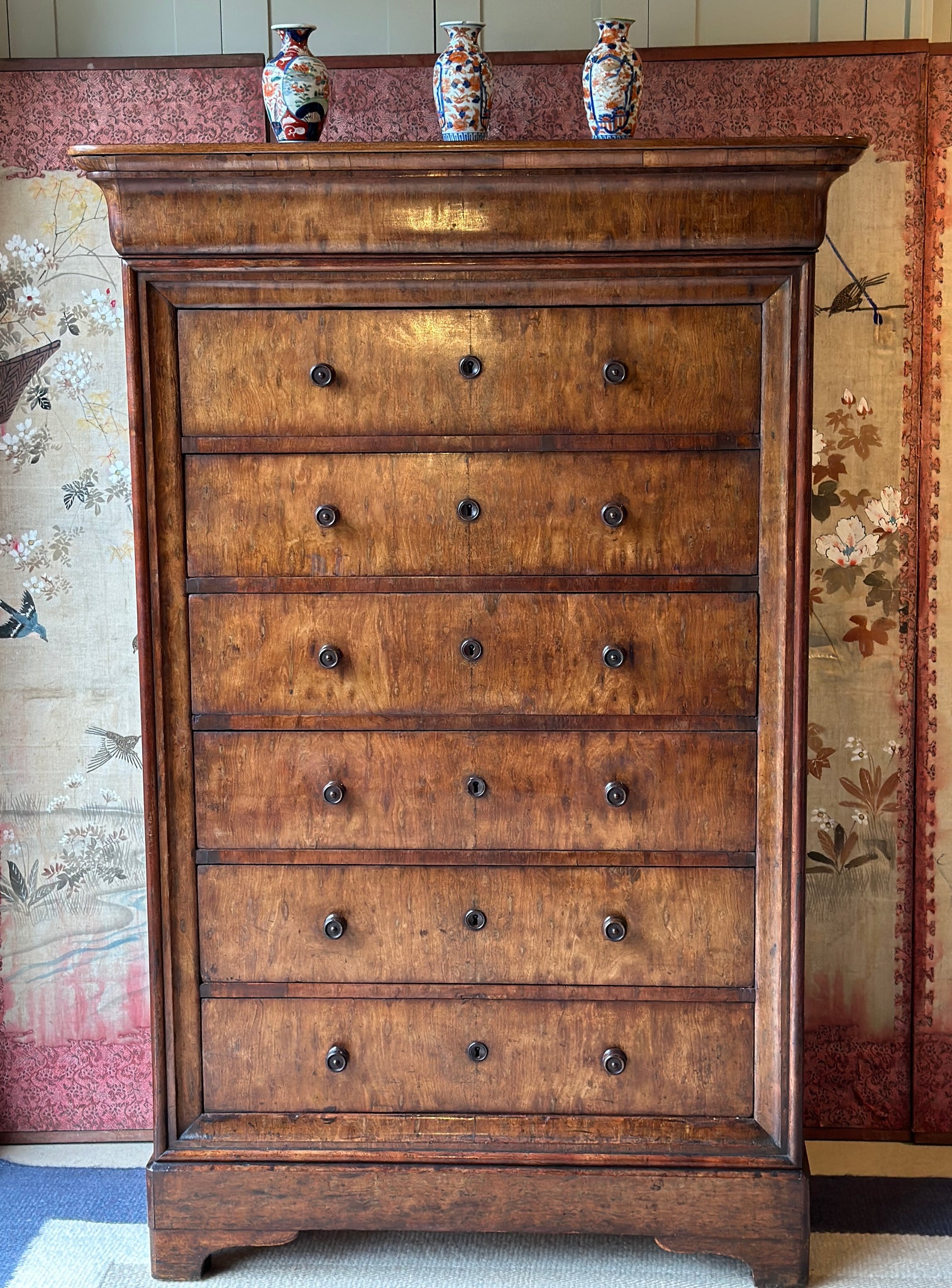 19th C Pollard Oak Tallboy