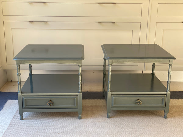 Pair of Vintage Lacquered Low Tables