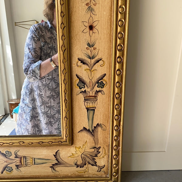 Large Hand Painted Vintage Mirror