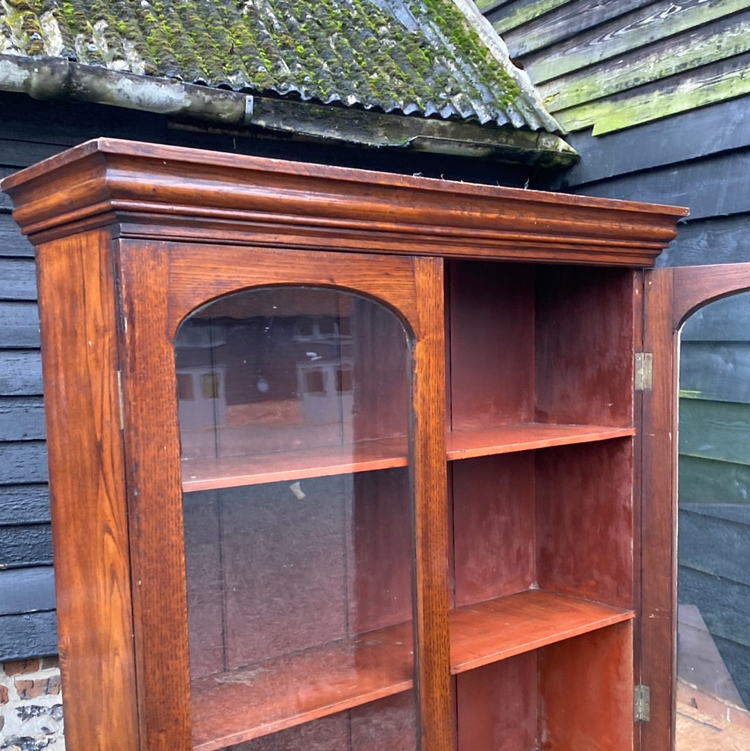 Vintage Glazed Oak Cabinet