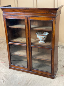 Mahogany and Oak Glazed Cabinet