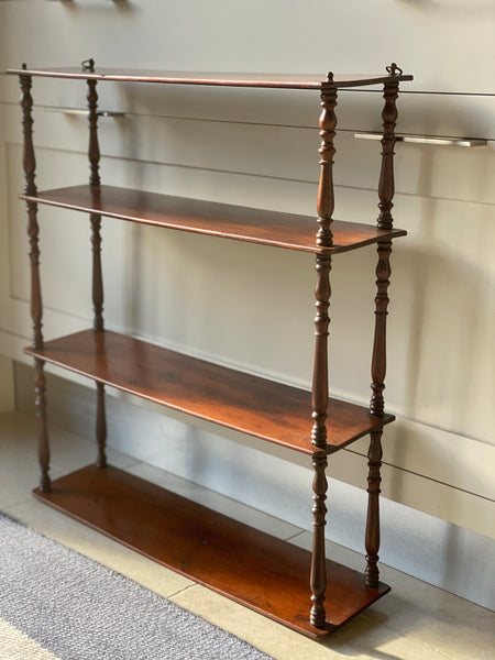Fine 19th Century mahogany hanging shelves