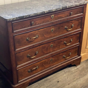 Lovely Small French Commode with Dappled Grey Marble Top