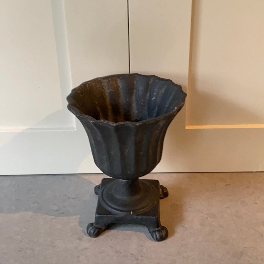 Small 19th Century Decorative Cast Iron Urn