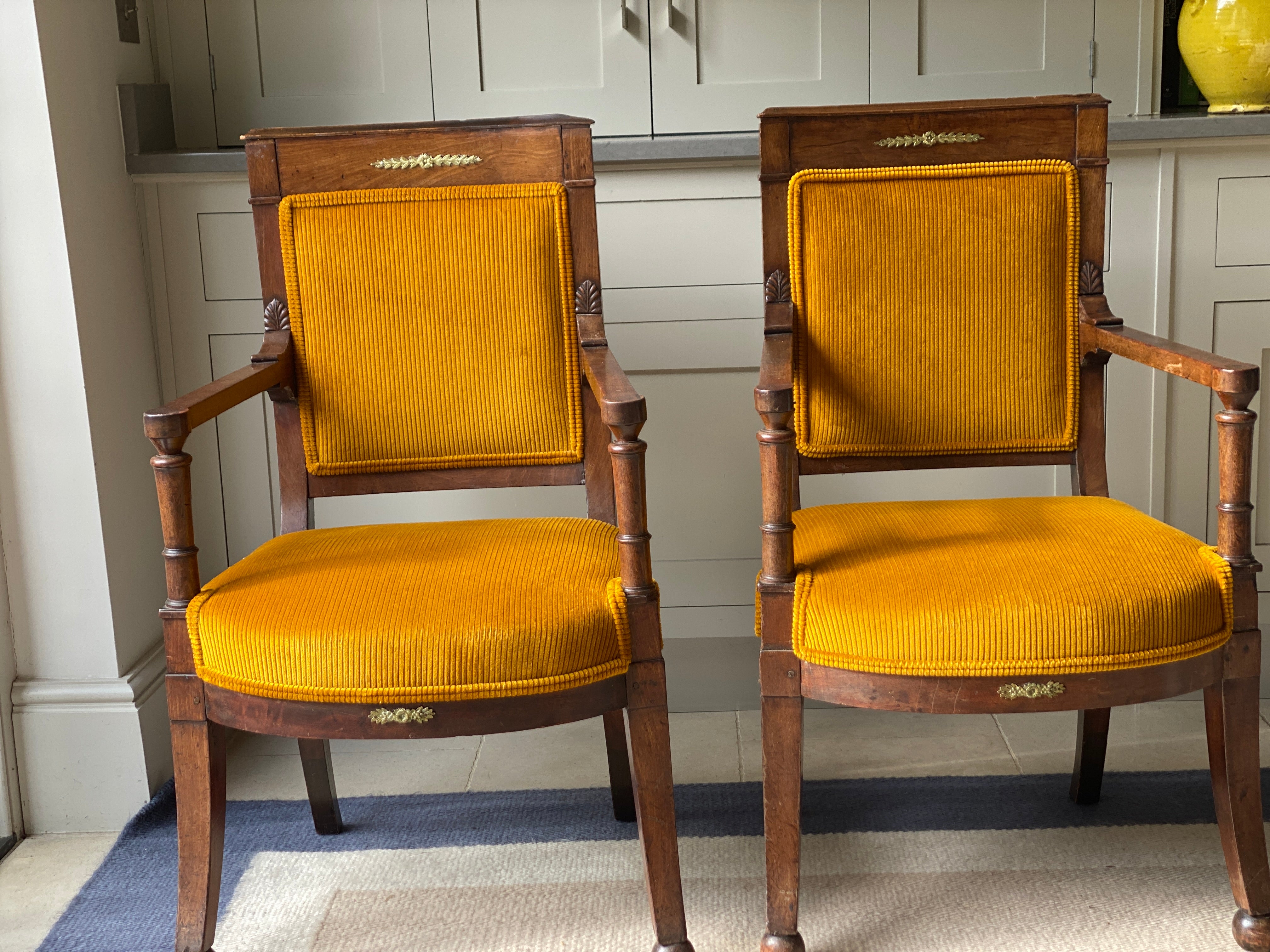 Pair of Napoleon III Directoire Armchairs