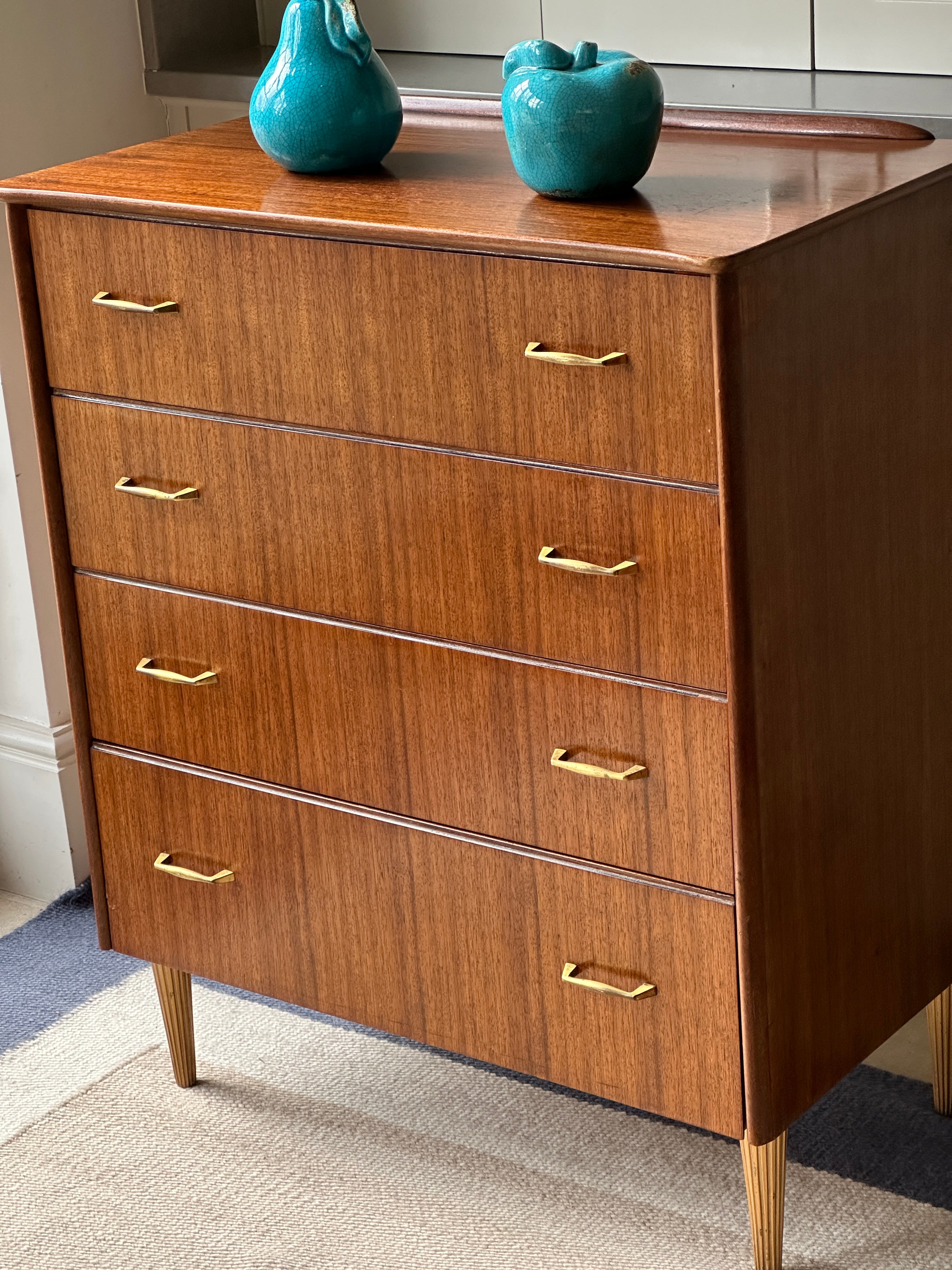 SALE* Tall Teak Chest of Drawers by Lebus Link