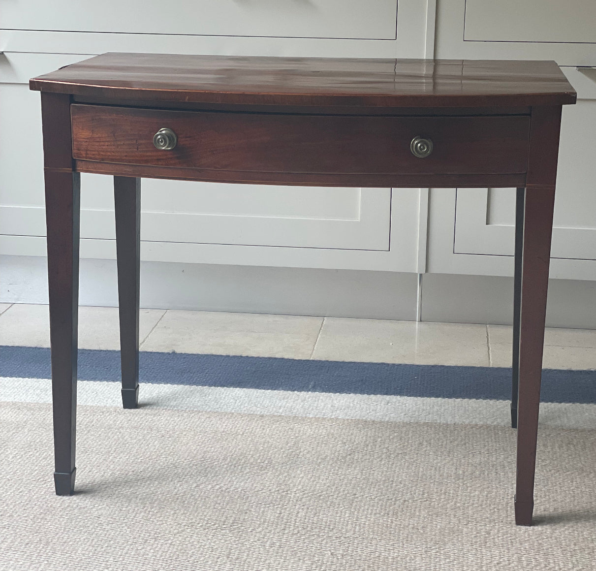 Early 19th Century Mahogany Bow Fronted Side Table