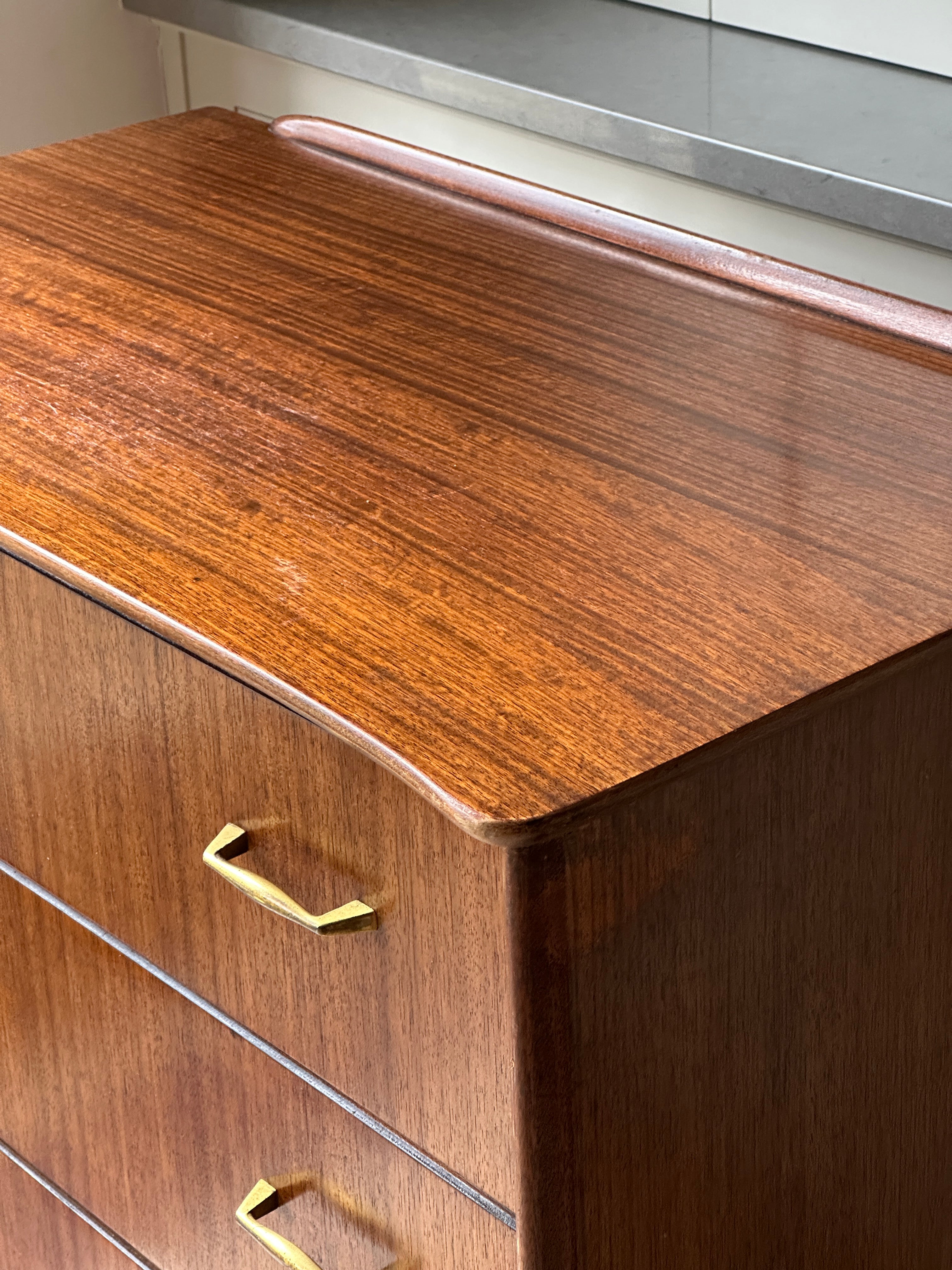 SALE* Tall Teak Chest of Drawers by Lebus Link