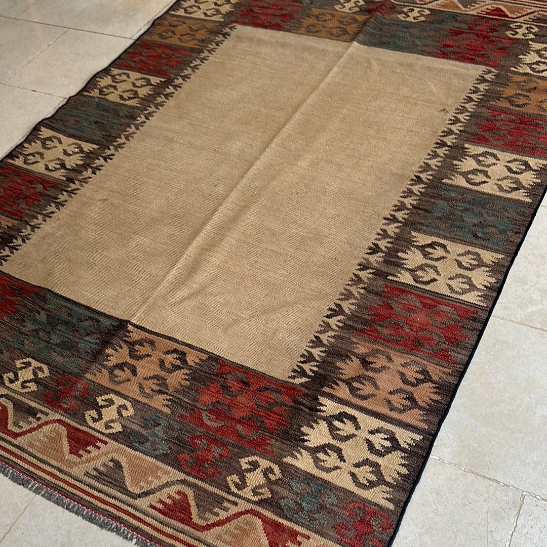 Lovely Vintage Turkish Flatweave Rug