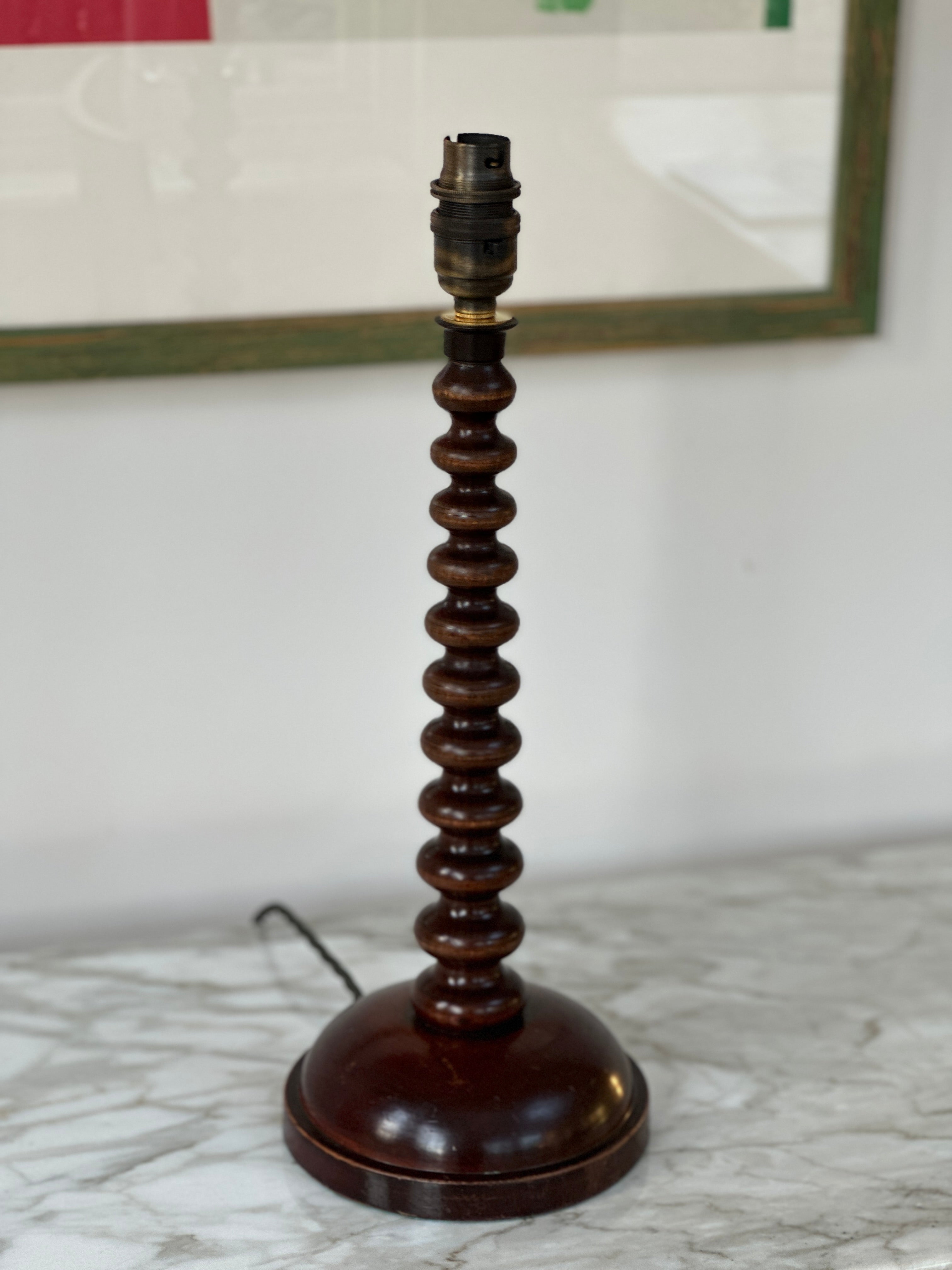 Lovely Bobbin Turned Table Lamp