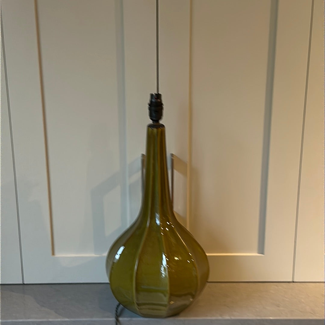 Olive Green Ceramic vase table lamp