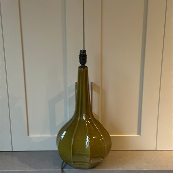 Olive Green Ceramic vase table lamp