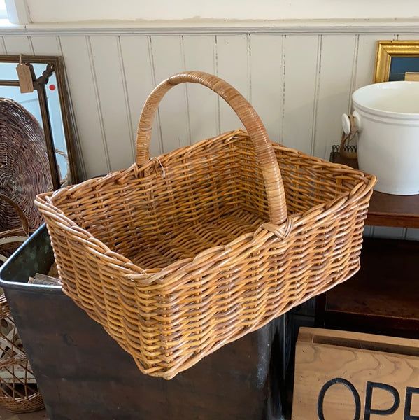 Ok Huge Vintage Handled Basket