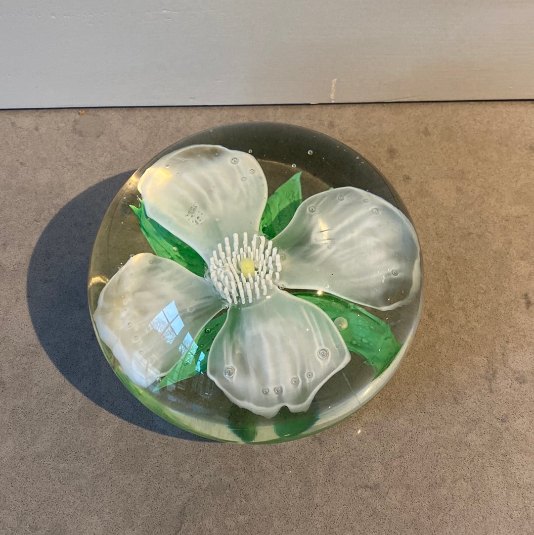 Pretty Large Flower Paperweight
